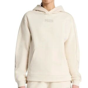 Puma Women's Off-White Hoodie Sweater